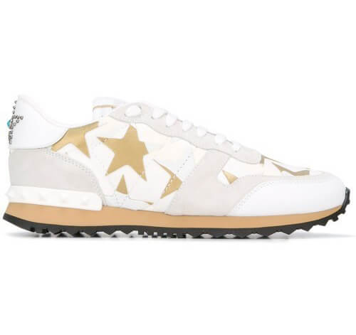 2017大人気 ヴァレンティノ 新着ヴァレンティノスーパーコピー Rockrunner スタースタッズ/ホワイト